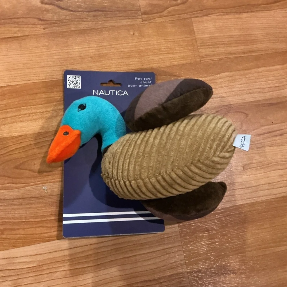 Nautica Colorful Bird Pet Toy - Blue, Orange, Brown